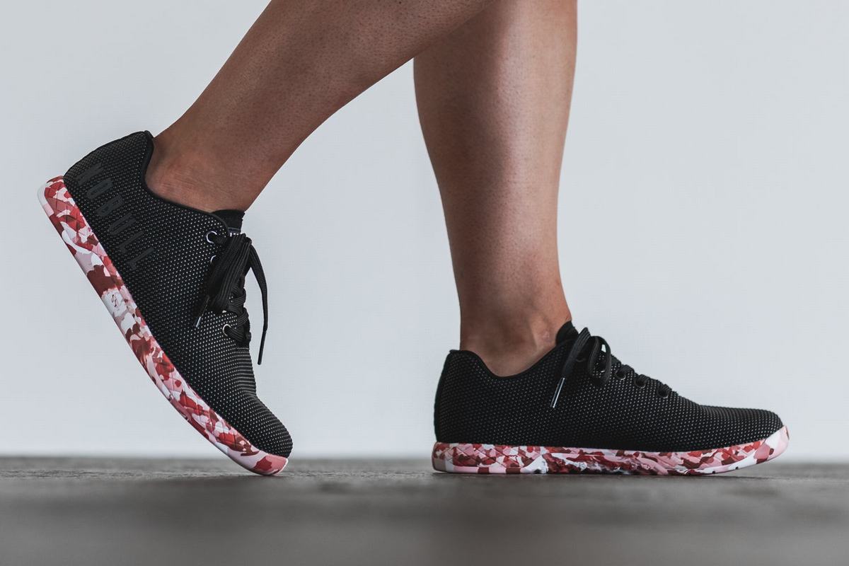 Nobull Superfabric Women's Trainers Black Red | Australia (IW1684)